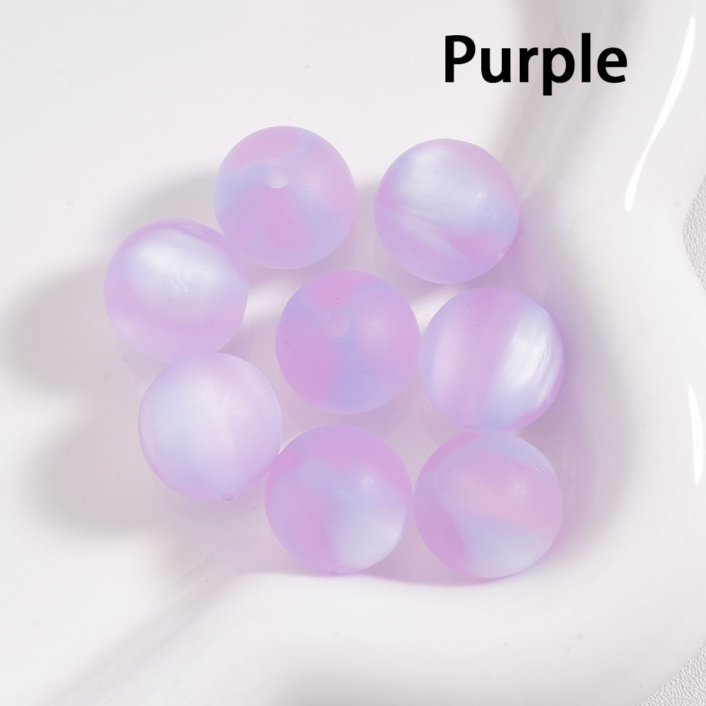Acrylic Beads Frosted Matte Double Color 16MM (Single Color is available for 200pcs(Whole Bag) Only)