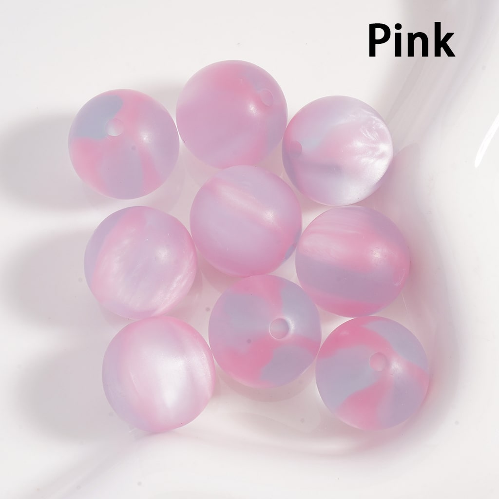 Acrylic Beads Frosted Matte Double Color 16MM (Single Color is available for 200pcs(Whole Bag) Only)