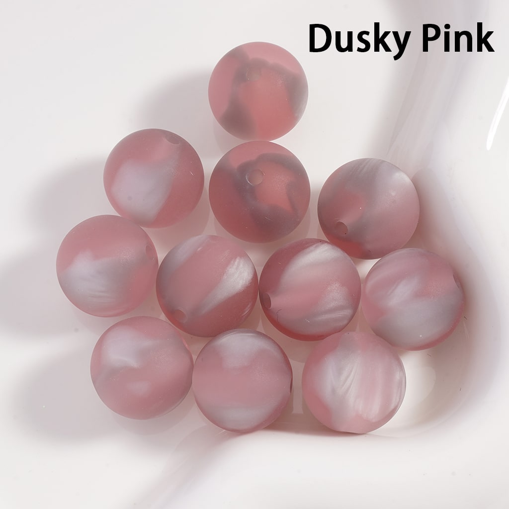 Acrylic Beads Frosted Matte Double Color 16MM (Single Color is available for 200pcs(Whole Bag) Only)
