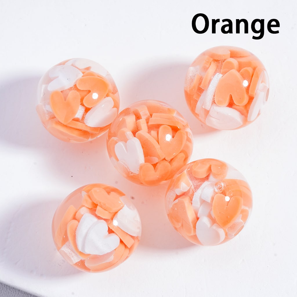 Acrylic Beads Mini Cute Heart Inside Multi-Color 16MM (Single Color is available for 200pcs(Whole Bag) Only)