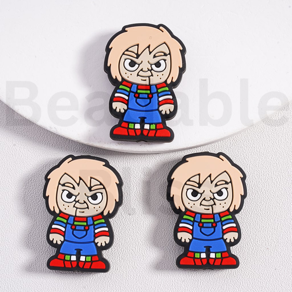Silicone Focal Beads Horror Movie Chuck Doll