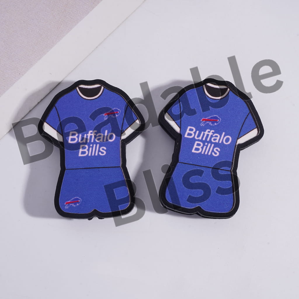 Silicone Focal Beads Buffalo Football Set Jersey