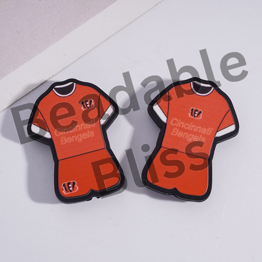 Silicone Focal Beads Cincinnati Football Set Jersey
