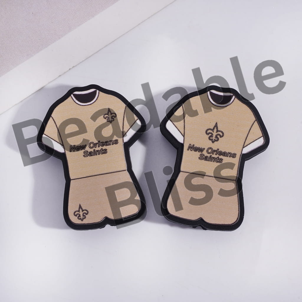 Silicone Focal Beads NOLA Football Set Jersey