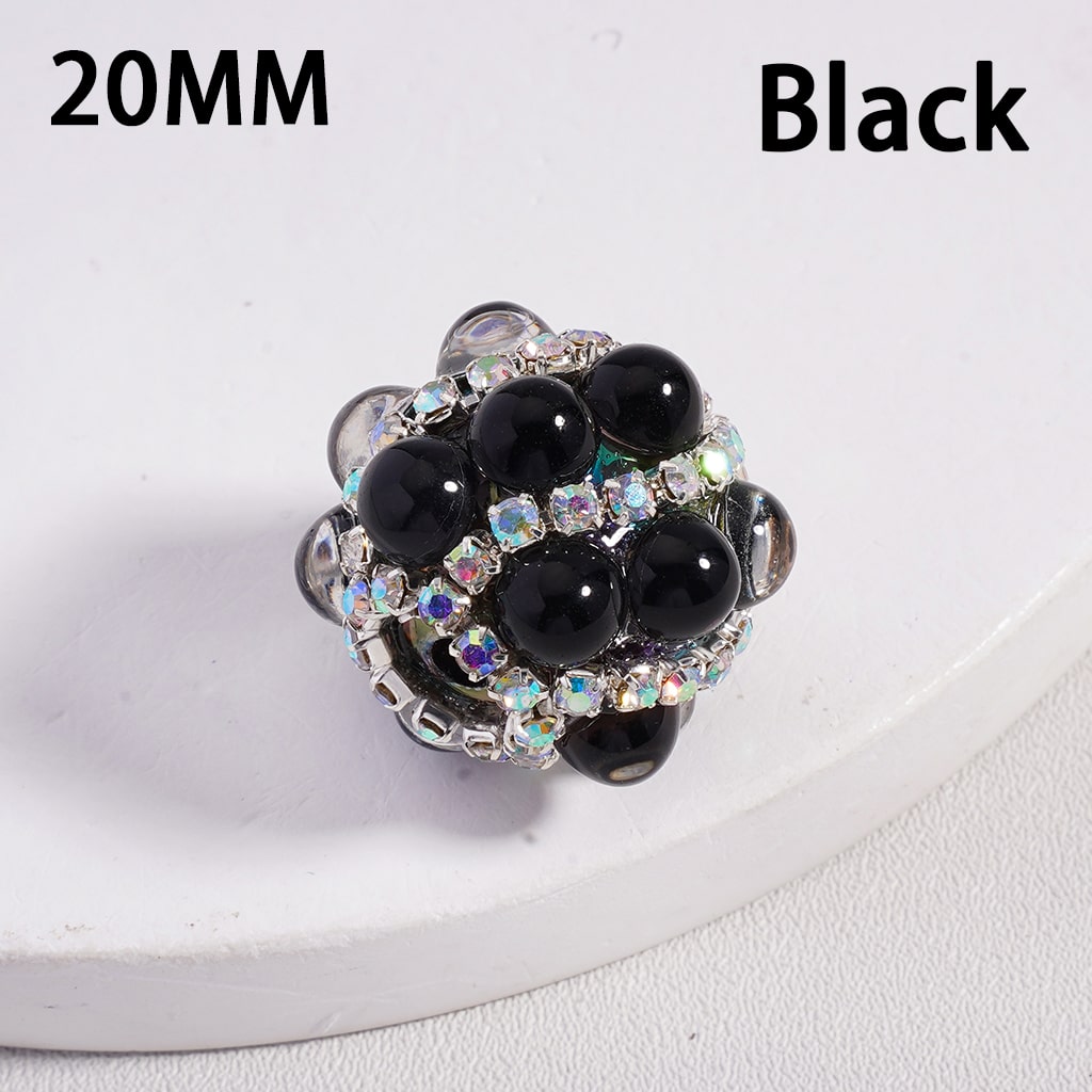 Acrylic Beads Cat Eye Style Shiny Translucent Pearls AB Rhinestones Chains Multi-Color 20MM