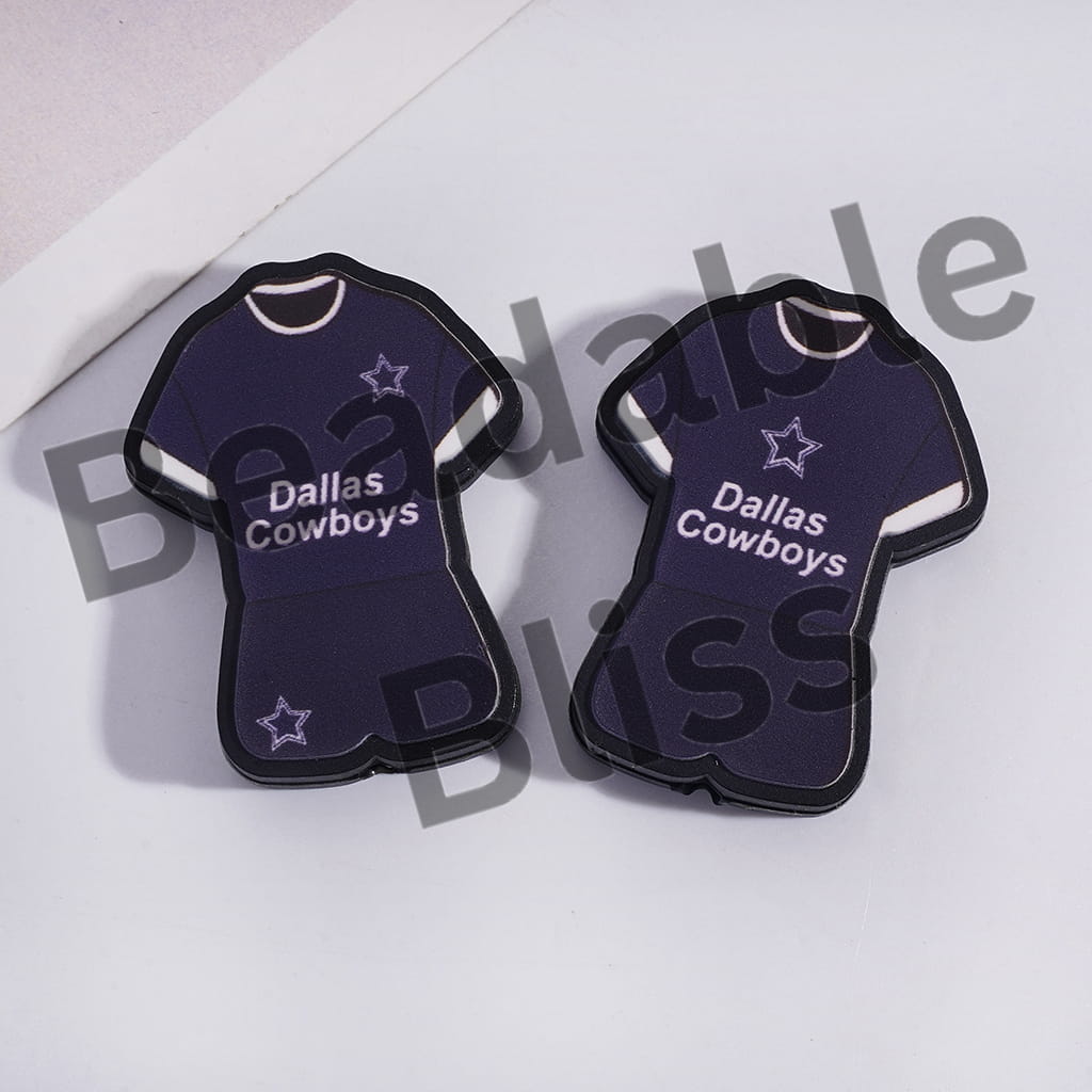 Silicone Focal Beads Dallas Football Set Jersey