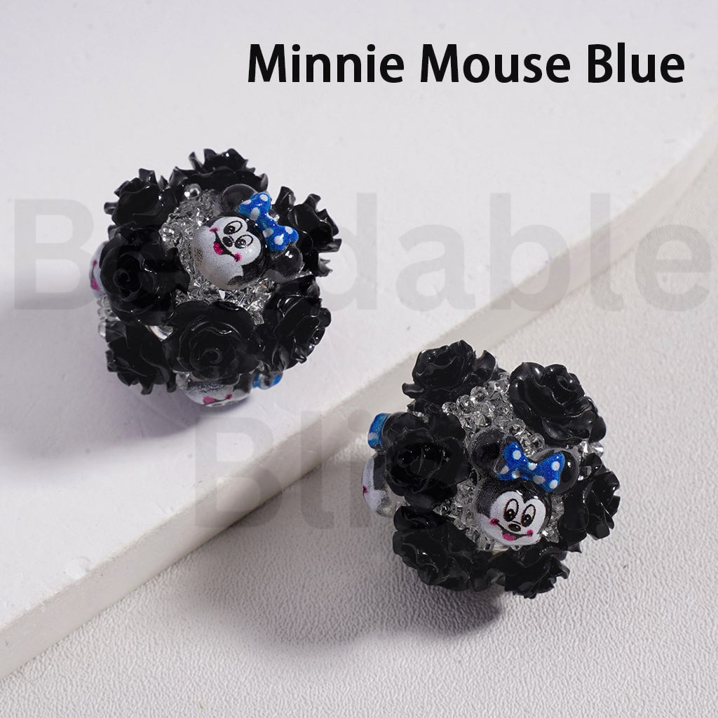 Sugar Acrylic Beads Luminous Shiny Glitter Flowers Cute Cartoon Kurom Donal Duck To Minni Alie Winni the Poo Dais Hello Kitt Lots Bear Stitc James P. Sulliva Capybara Jerr Cinnamonrol Multi-Color