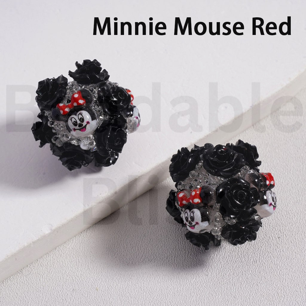Sugar Acrylic Beads Luminous Shiny Glitter Flowers Cute Cartoon Kurom Donal Duck To Minni Alie Winni the Poo Dais Hello Kitt Lots Bear Stitc James P. Sulliva Capybara Jerr Cinnamonrol Multi-Color
