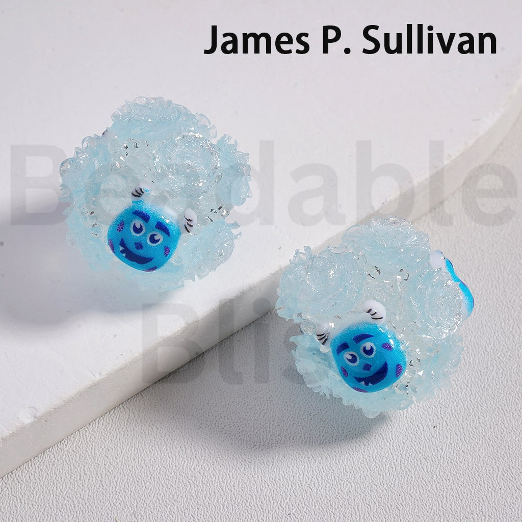 Sugar Acrylic Beads Luminous Shiny Glitter Flowers Cute Cartoon Kurom Donal Duck To Minni Alie Winni the Poo Dais Hello Kitt Lots Bear Stitc James P. Sulliva Capybara Jerr Cinnamonrol Multi-Color