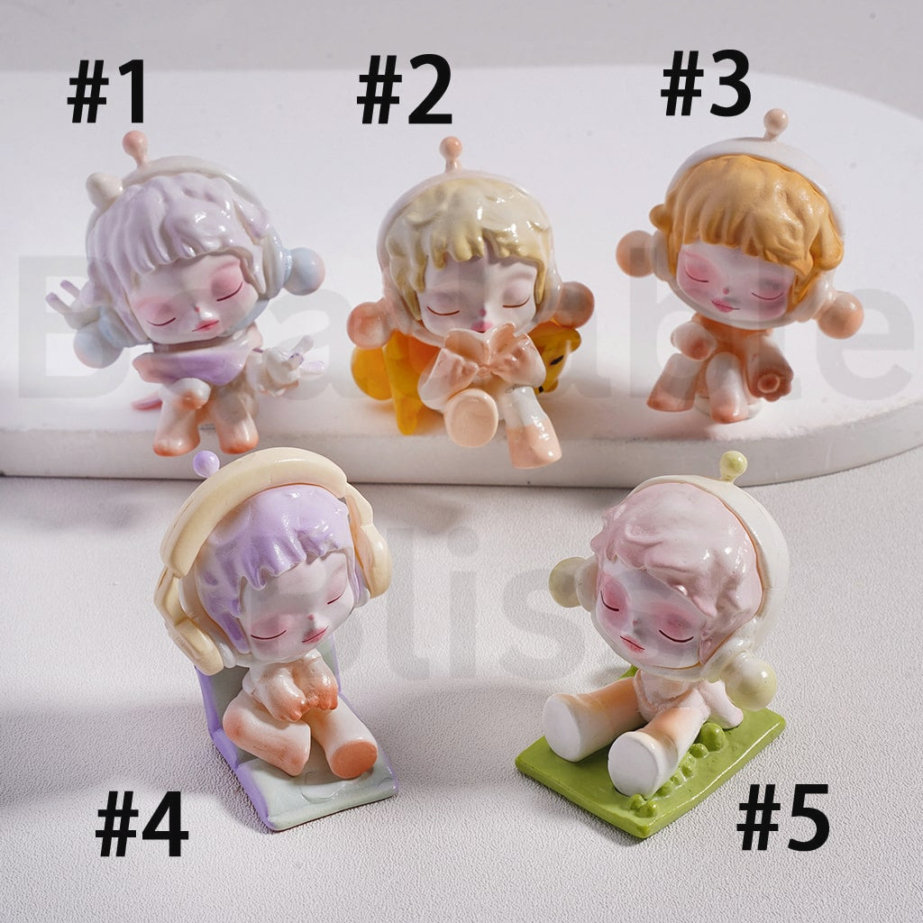 Cute Blind Box Skullpand Warmt Pop Mar Series Figures Jewelry Accessories (No Hole)