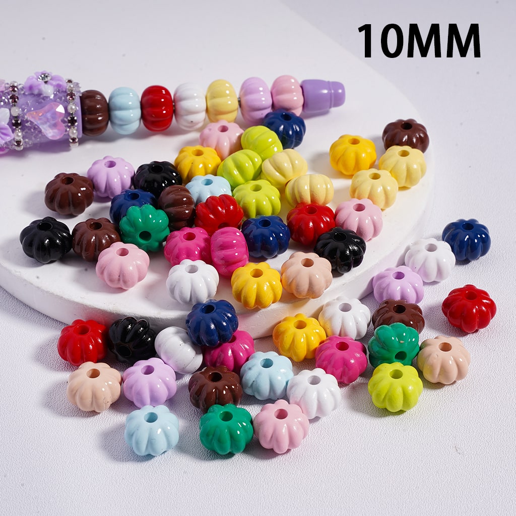Acrylic Beads Mini Cute Pumpkin Solid Color 10MM (Single Color is available for 500pcs(whole bag)Only)
