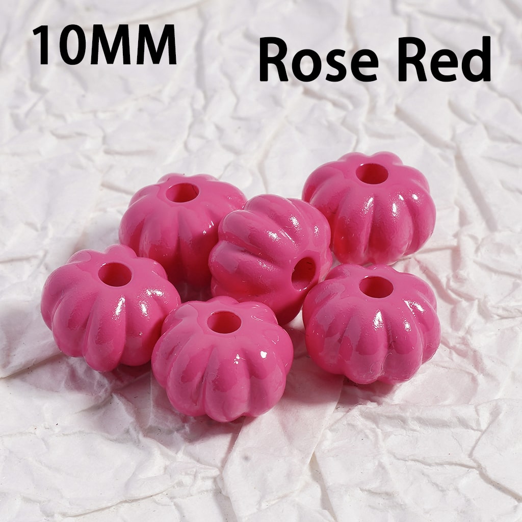 Acrylic Beads Mini Cute Pumpkin Solid Color 10MM (Single Color is available for 500pcs(whole bag)Only)