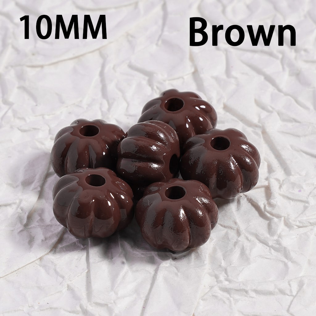 Acrylic Beads Mini Cute Pumpkin Solid Color 10MM (Single Color is available for 500pcs(whole bag)Only)