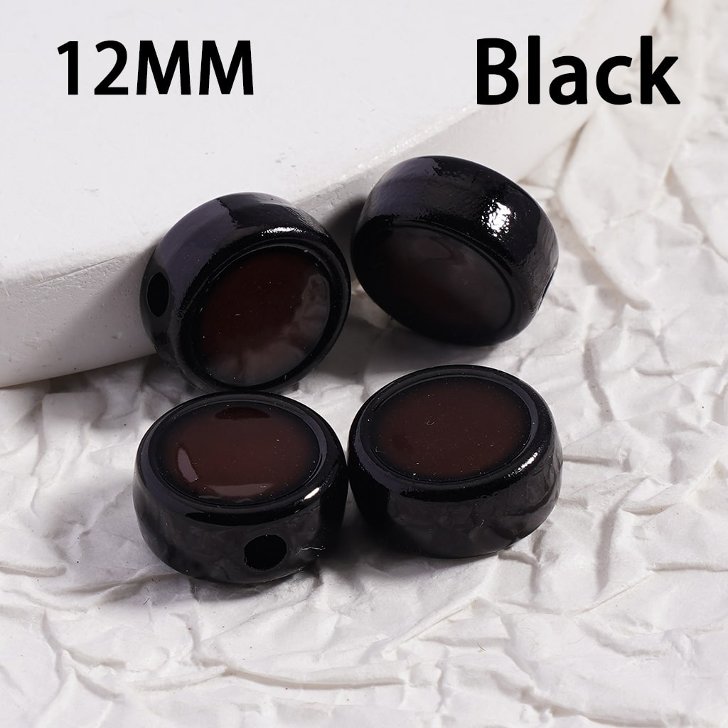 Acrylic Beads Luminous Round Flat Multi-Color 12MM (Single Color is available for 500pcs(whole bag)Only)