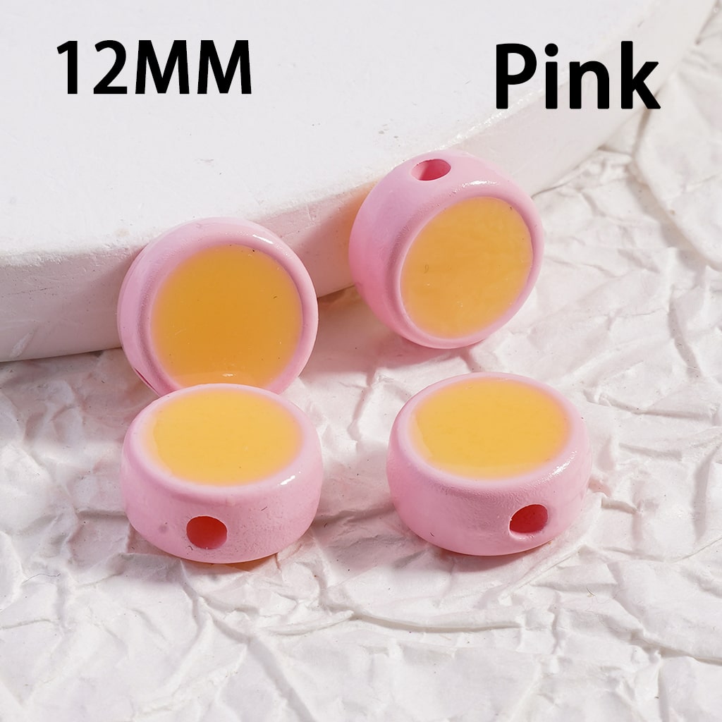 Acrylic Beads Luminous Round Flat Multi-Color 12MM (Single Color is available for 500pcs(whole bag)Only)