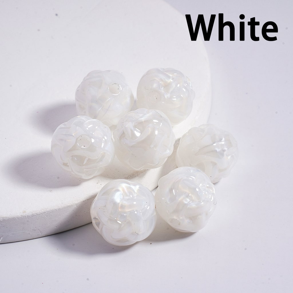 Acrylic Beads Glossy Cute Ball of Yarn Shape Multi-Color 16MM (Single Color is available for 200pcs(whole bag)Only)