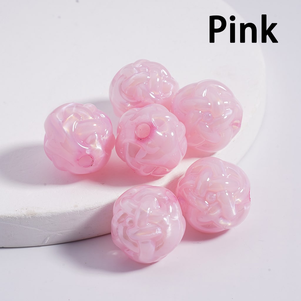 Acrylic Beads Glossy Cute Ball of Yarn Shape Multi-Color 16MM (Single Color is available for 200pcs(whole bag)Only)