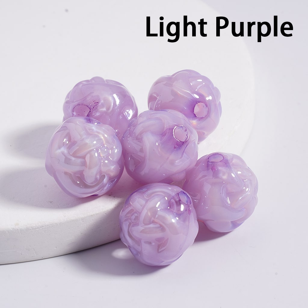 Acrylic Beads Glossy Cute Ball of Yarn Shape Multi-Color 16MM (Single Color is available for 200pcs(whole bag)Only)