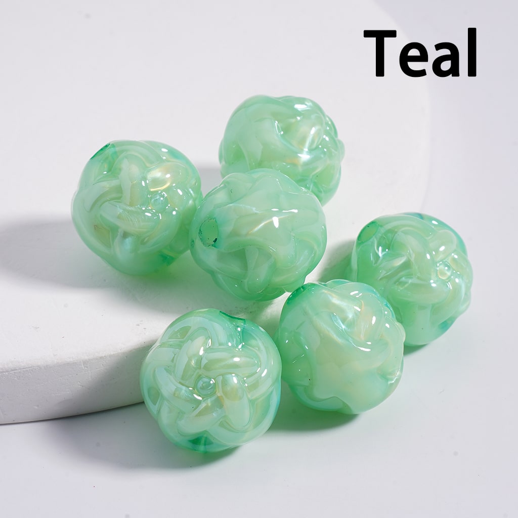 Acrylic Beads Glossy Cute Ball of Yarn Shape Multi-Color 16MM (Single Color is available for 200pcs(whole bag)Only)
