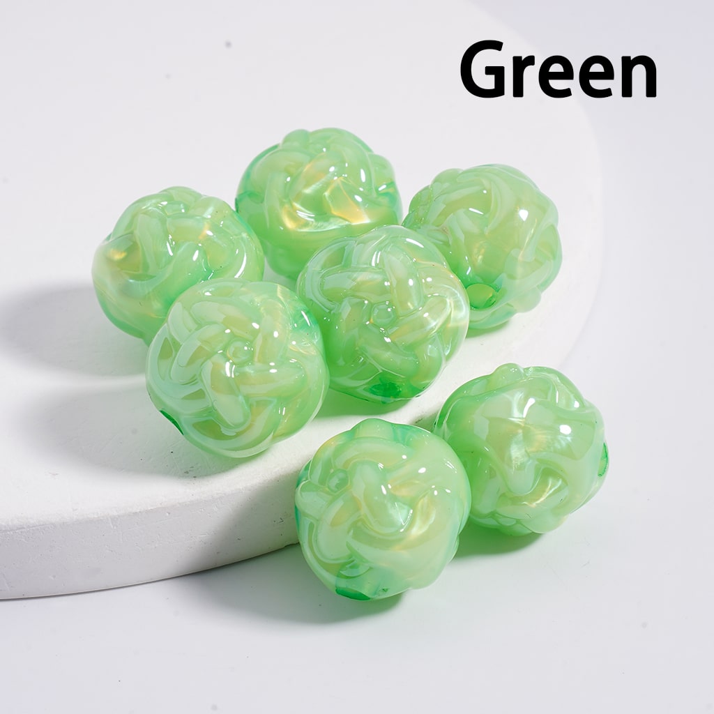 Acrylic Beads Glossy Cute Ball of Yarn Shape Multi-Color 16MM (Single Color is available for 200pcs(whole bag)Only)
