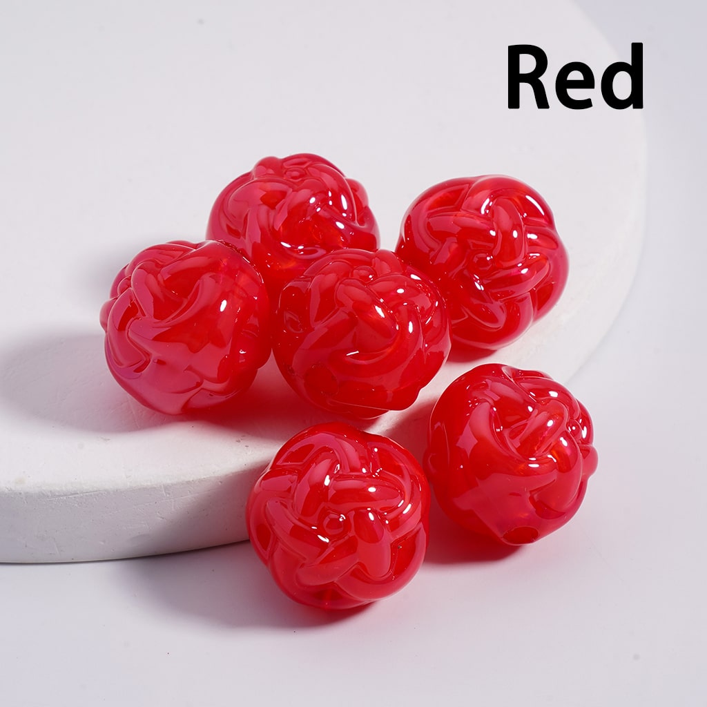 Acrylic Beads Glossy Cute Ball of Yarn Shape Multi-Color 16MM (Single Color is available for 200pcs(whole bag)Only)