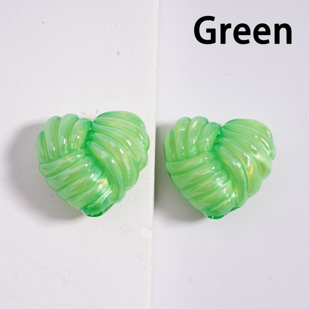 Acrylic Beads Shiny Cute Heart of Yarn Shape Multi-Color 20*22MM (Single Color is available for 200pcs(whole bag)Only)