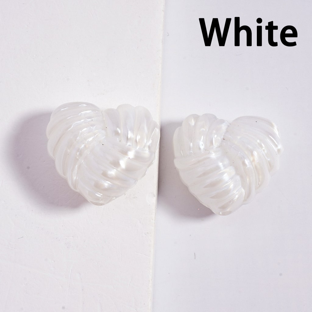 Acrylic Beads Shiny Cute Heart of Yarn Shape Multi-Color 20*22MM (Single Color is available for 200pcs(whole bag)Only)