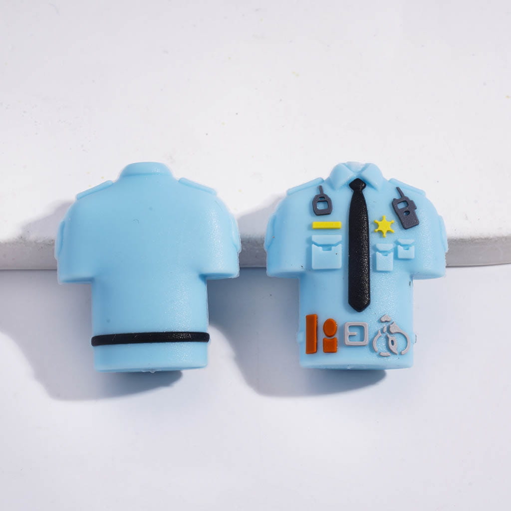 Silicone Focal Beads 3D Police Series, Uniform and Car