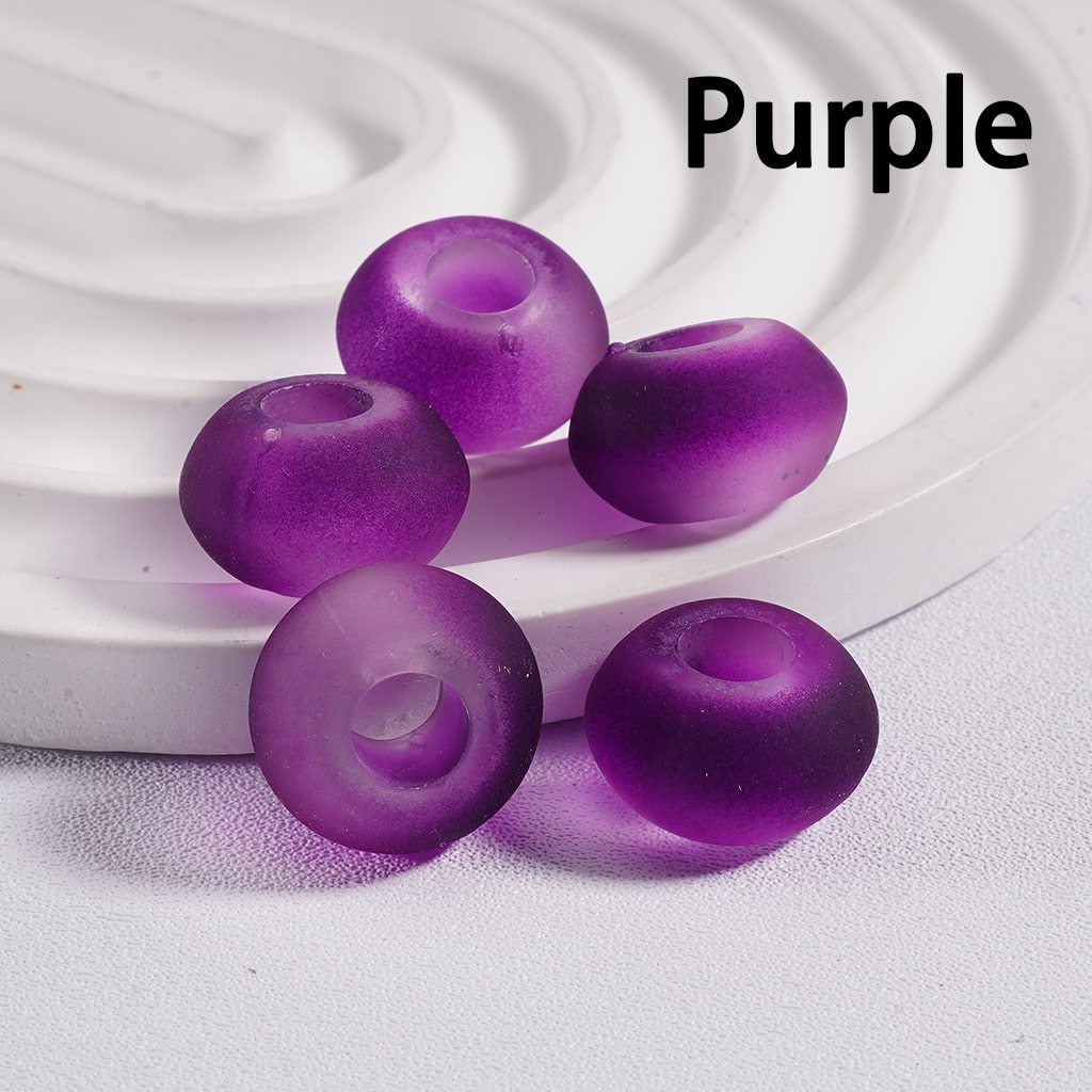 Wheel Acrylic Beads Frosted Matte Multi-Color 14MM (Single Color is available for 500pcs(whole bag)Only)