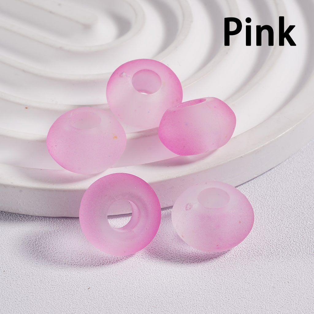 Wheel Acrylic Beads Frosted Matte Multi-Color 14MM (Single Color is available for 500pcs(whole bag)Only)