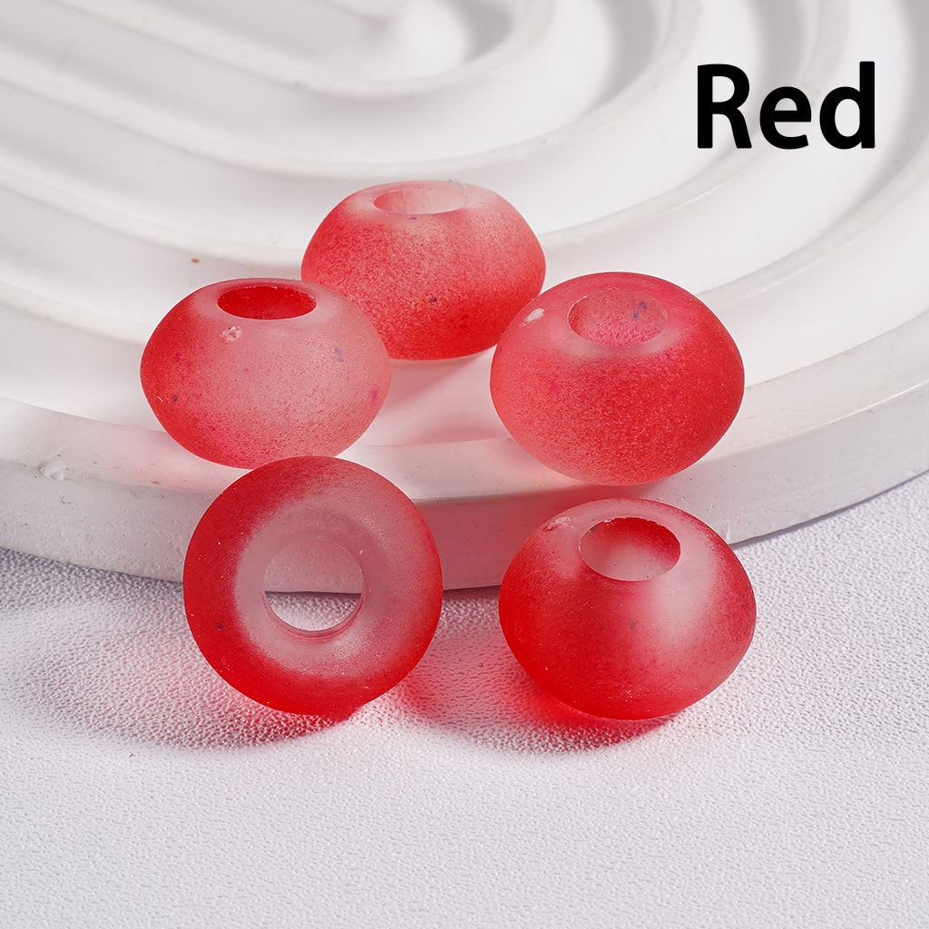 Wheel Acrylic Beads Frosted Matte Multi-Color 14MM (Single Color is available for 500pcs(whole bag)Only)