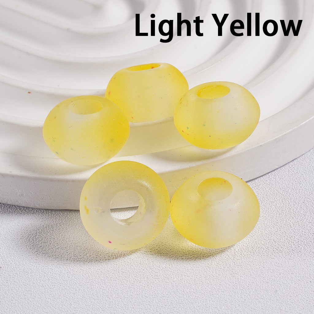 Wheel Acrylic Beads Frosted Matte Multi-Color 14MM (Single Color is available for 500pcs(whole bag)Only)