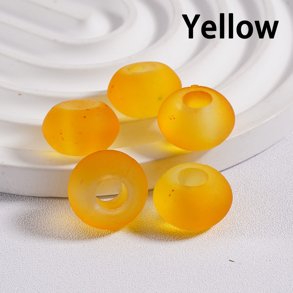 Wheel Acrylic Beads Frosted Matte Multi-Color 14MM (Single Color is available for 500pcs(whole bag)Only)