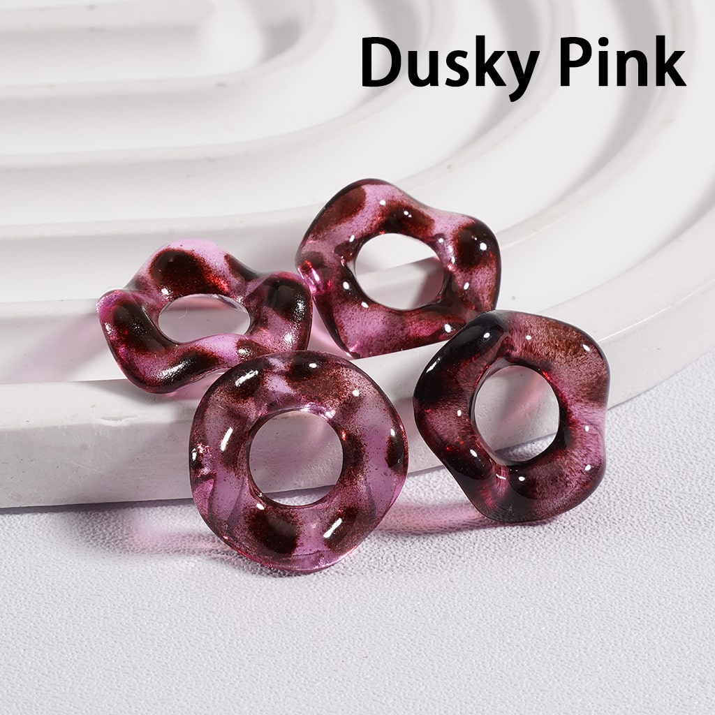 Spacer Acrylic Beads Wave Shape Large Hole Dark Color Series 16MM (Single Color is available for 500pcs(whole bag)Only)