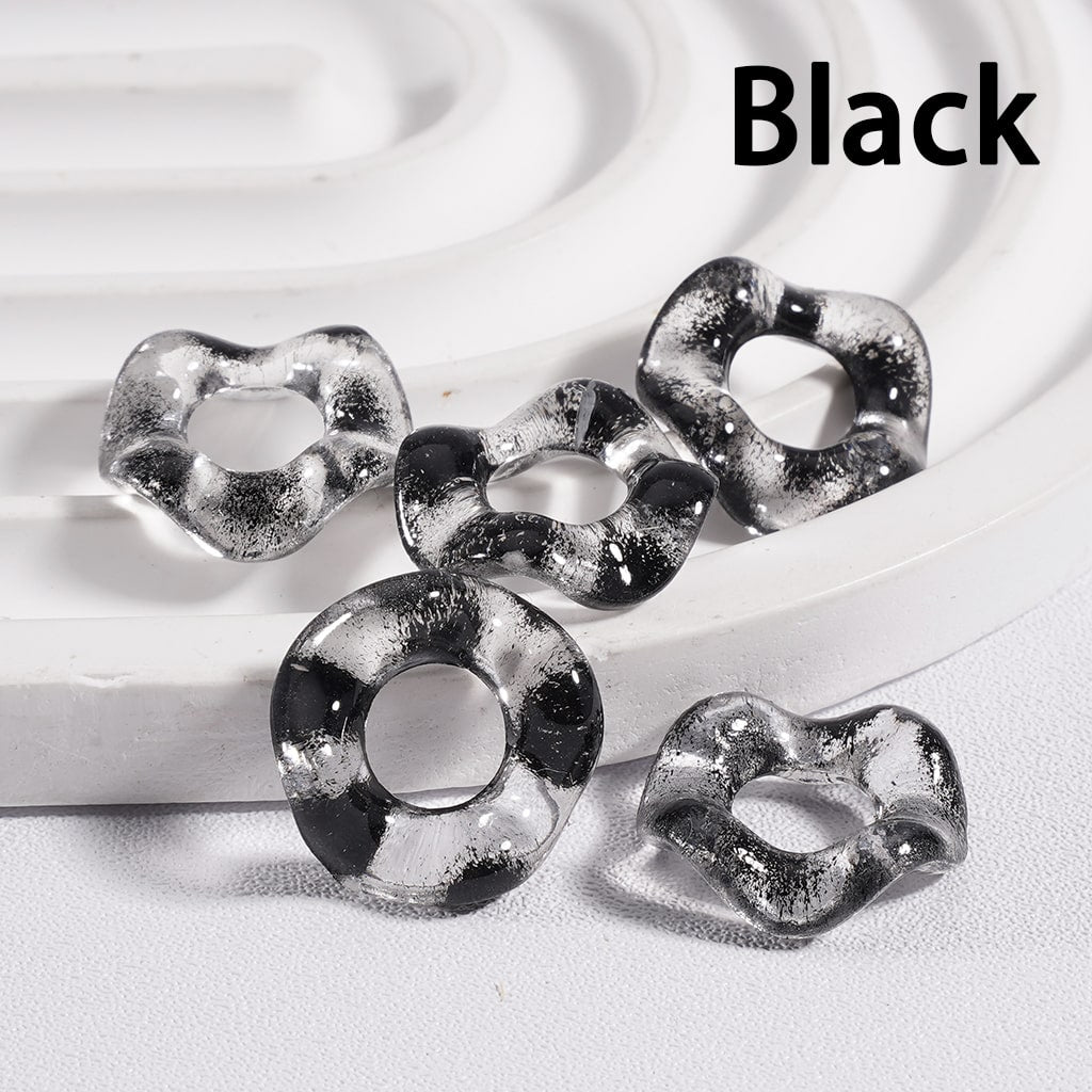 Spacer Acrylic Beads Wave Shape Large Hole Dark Color Series 16MM (Single Color is available for 500pcs(whole bag)Only)