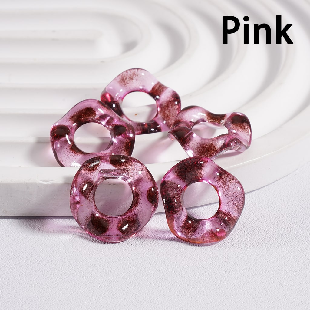 Spacer Acrylic Beads Wave Shape Large Hole Dark Color Series 16MM (Single Color is available for 500pcs(whole bag)Only)