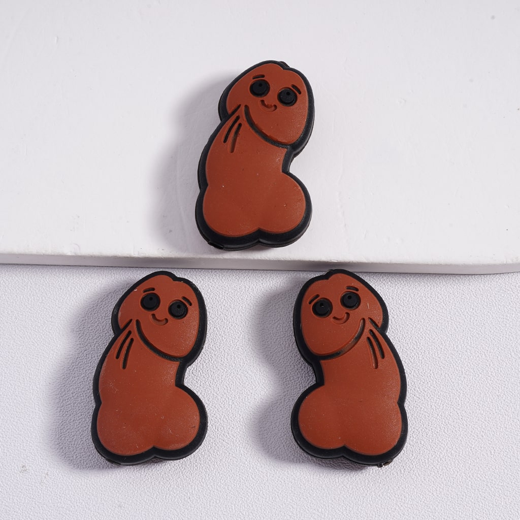 Silicone Focal Beads Man's Part Dick Richard