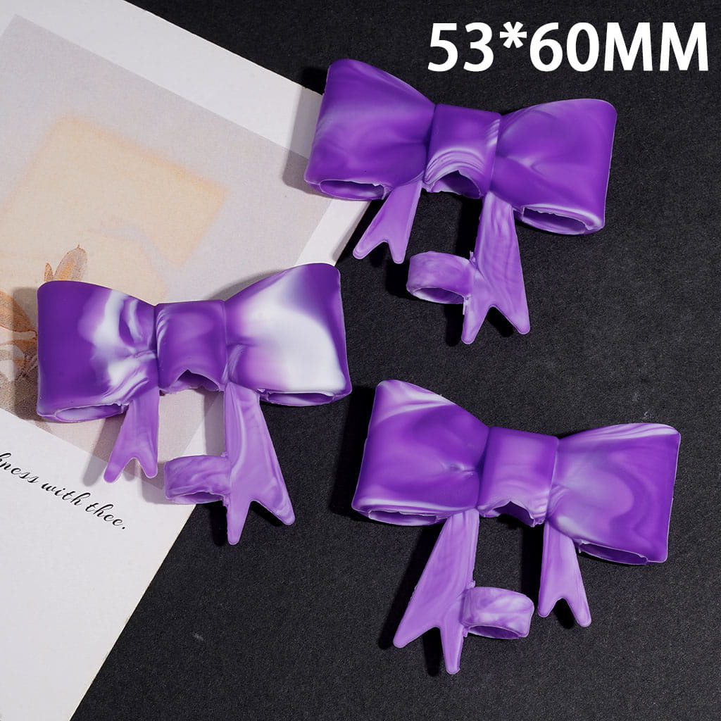 Food Grade Cup Tumbler Silicone Straw Topper Bowknot in Purple White Gradient Colors
