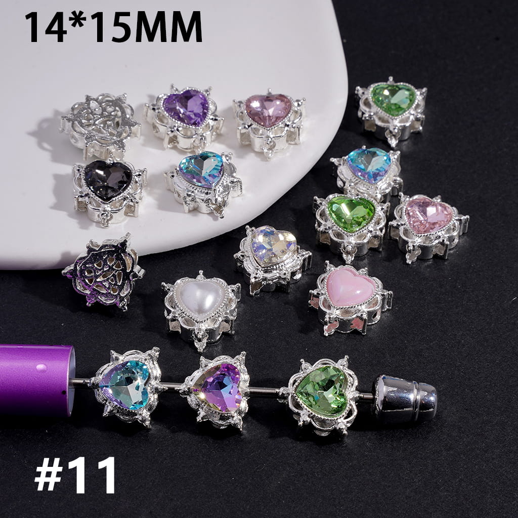 Exquisite Alloy Beads with Glittery Fancy Rhinestones, Jewelry Accessories (Please Read Description)
