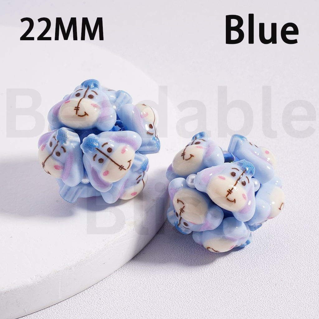 Clay Beads Cute Cartoon Winni the Poo Pigle Eeyor Mari Cat Tigge with White Pearls
