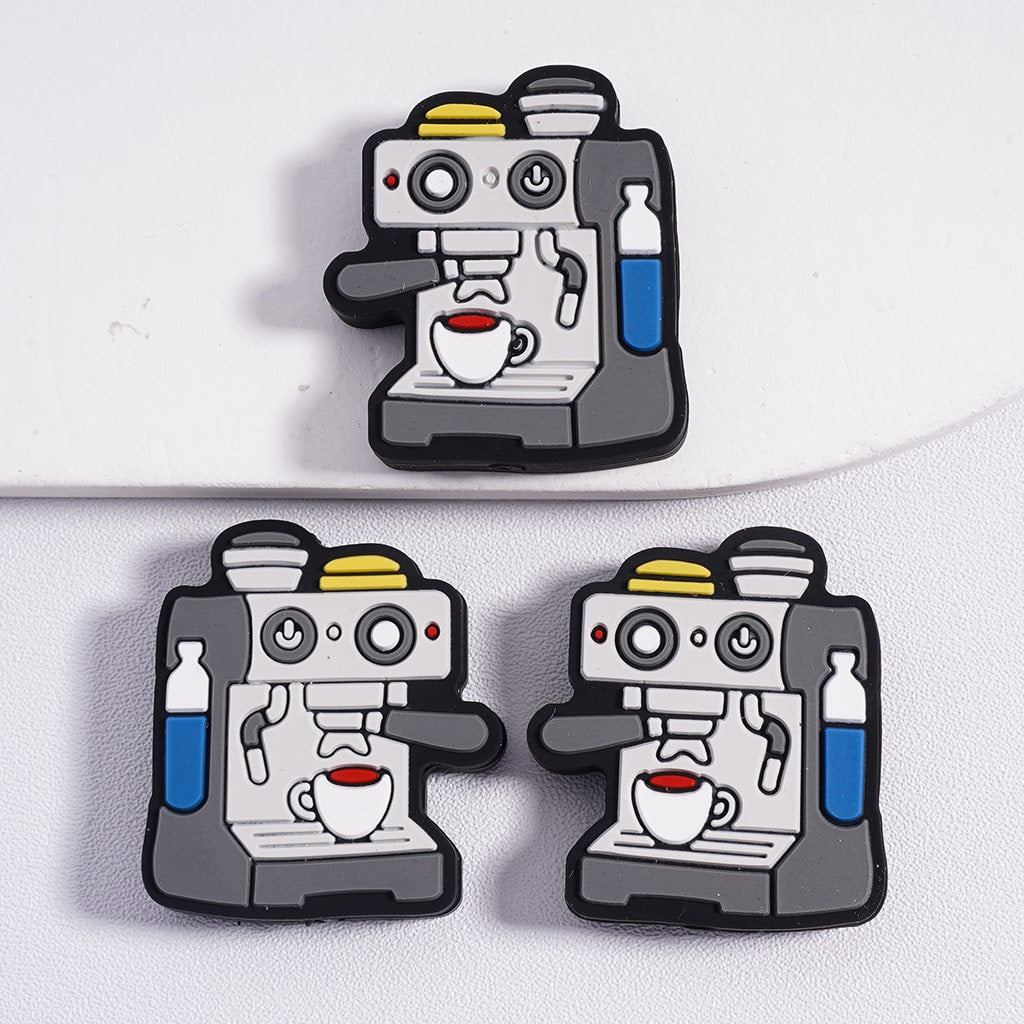 Silicone Focal Beads Cute Coffee Machine