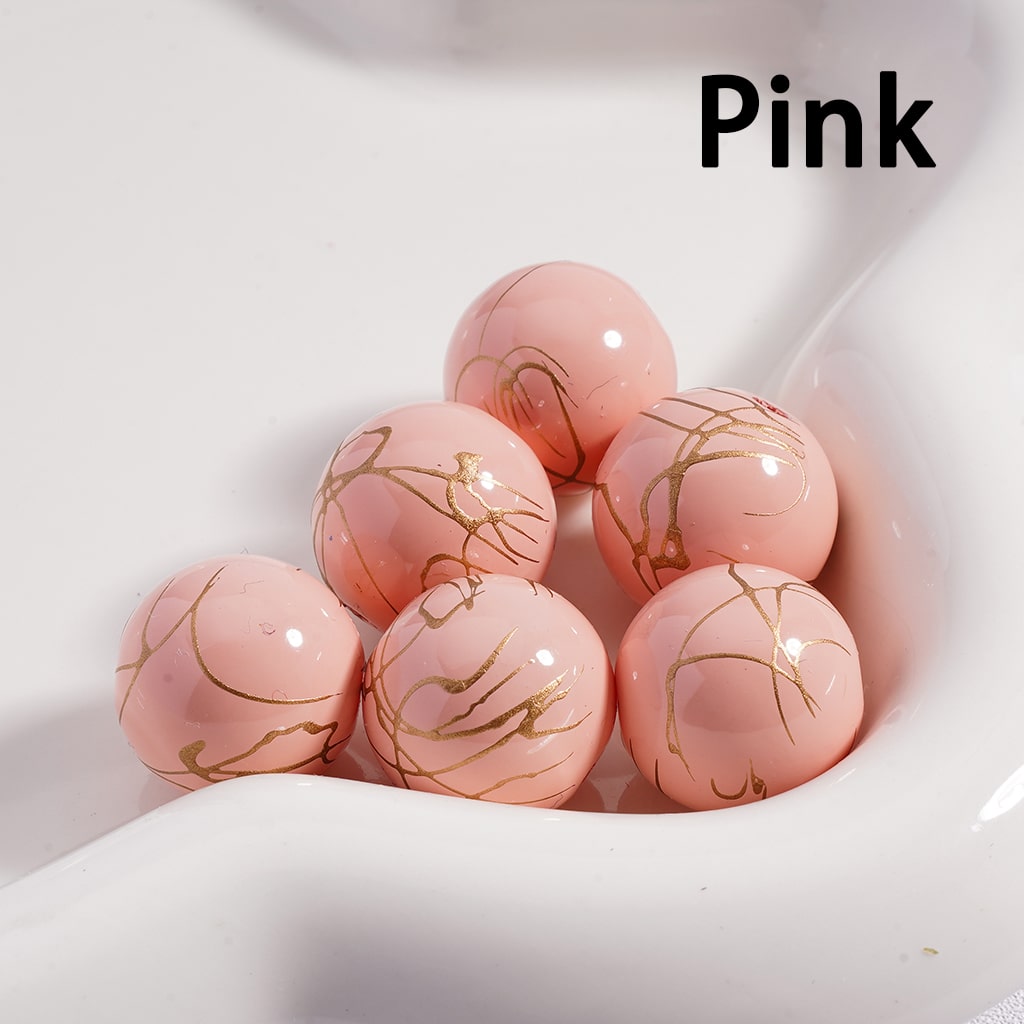 Acrylic Beads Gold Stripes in Solid Color 16MM (Single Color is available for 200pcs(whole bag) Only)