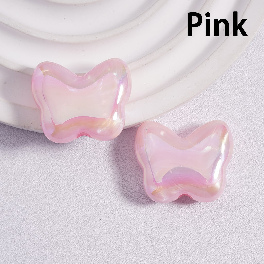 Acrylic Beads UV Coating Cute Butterfly Multi-Color 20*25MM (Single Color is available for 200pcs(whole bag) Only)