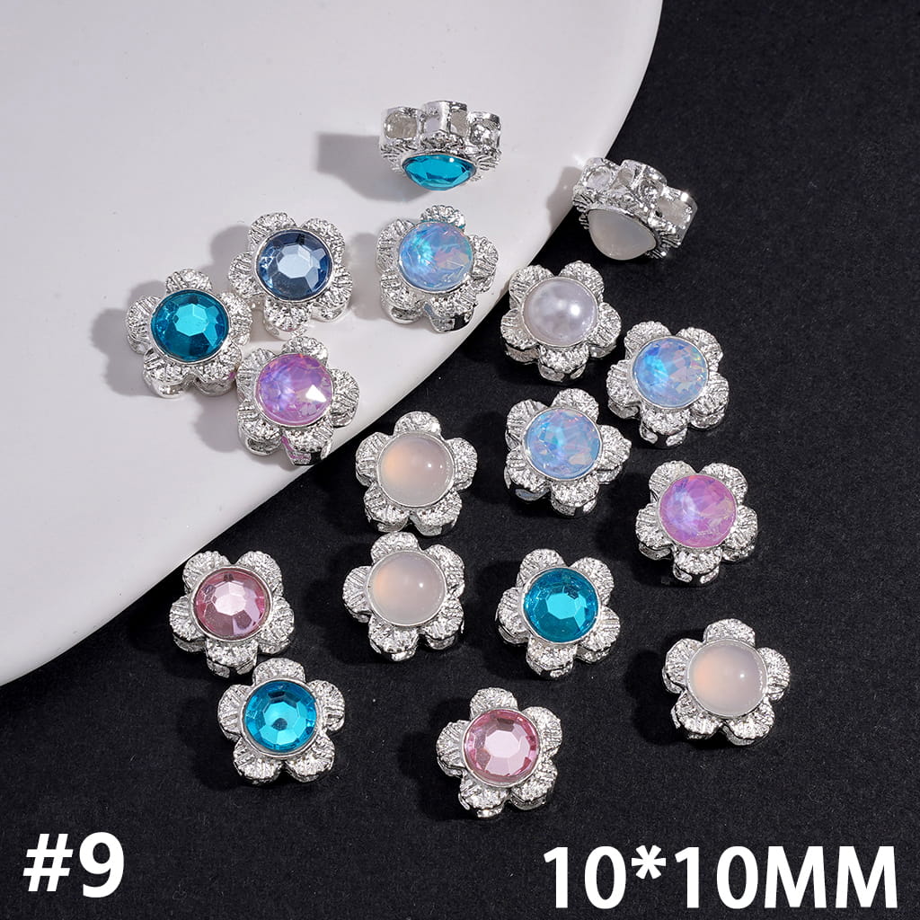 Exquisite Metal Beads with Bling Bling Rhinestones, Jewelry Accessories, Various Style (Please Read Description)