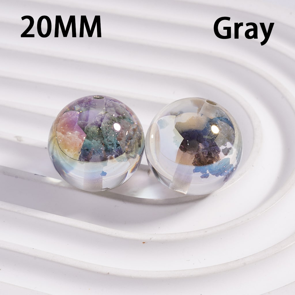 Acrylic Beads Luminous UV Coating Cute Clouds Inside, Multi-Color, 20MM (Single Color is available for 100pcs(Whole Bag) Only)