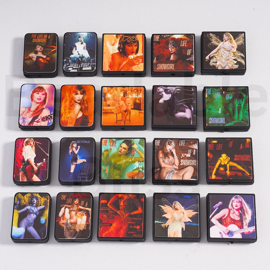 Silicone Focal Beads USA American Singer Taylo Swif Series, Random Mix