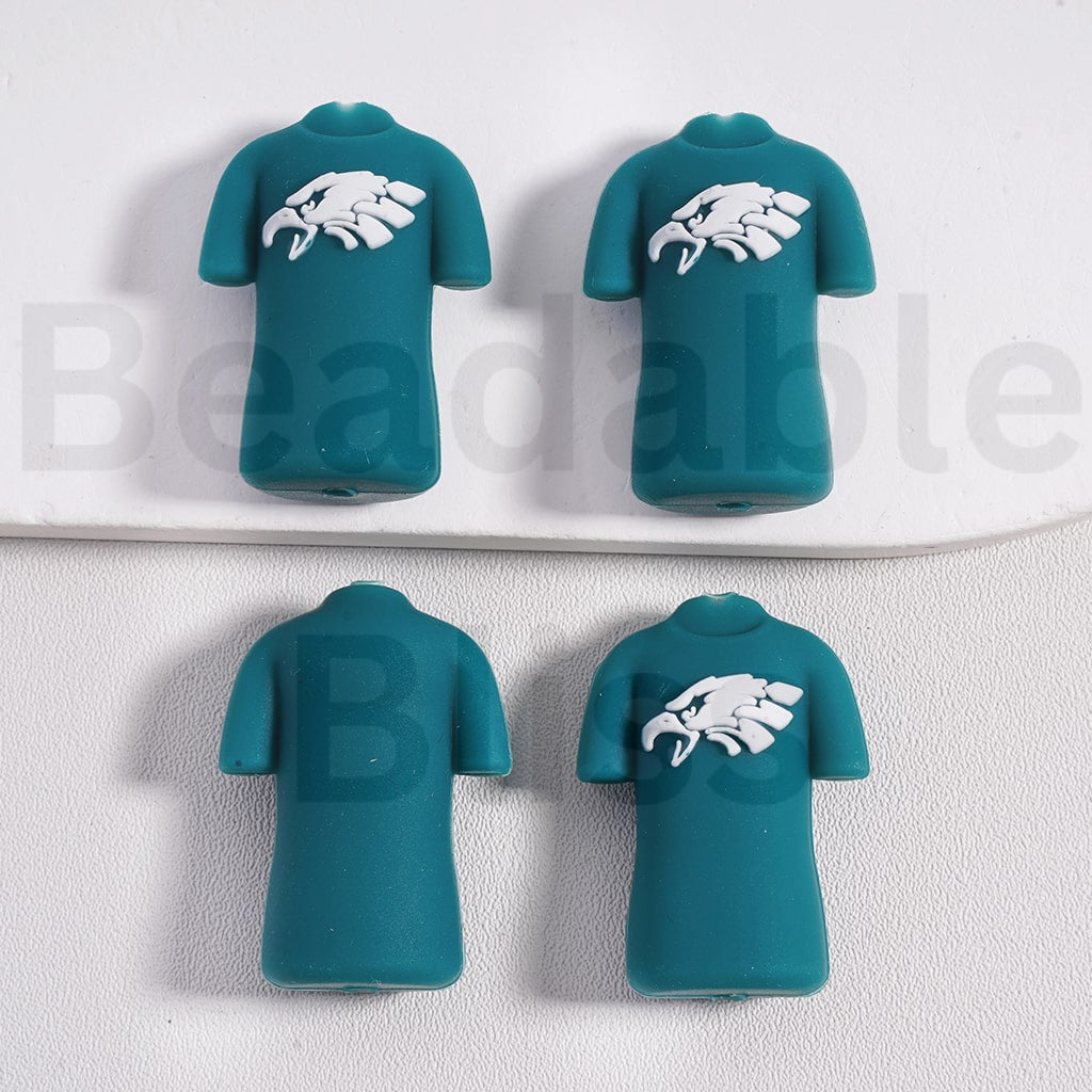 USA America Football Team Shirt Jersey Uniform Kansas Chie Dallas Cowbo San Francisco 49e Denver Bronc New Orleans Sain Chicago Bea Las Vegas Raide Detroit Lio Buffalo Bil Green Bay Packe Georgia Bulldo Silicone Focal Beads