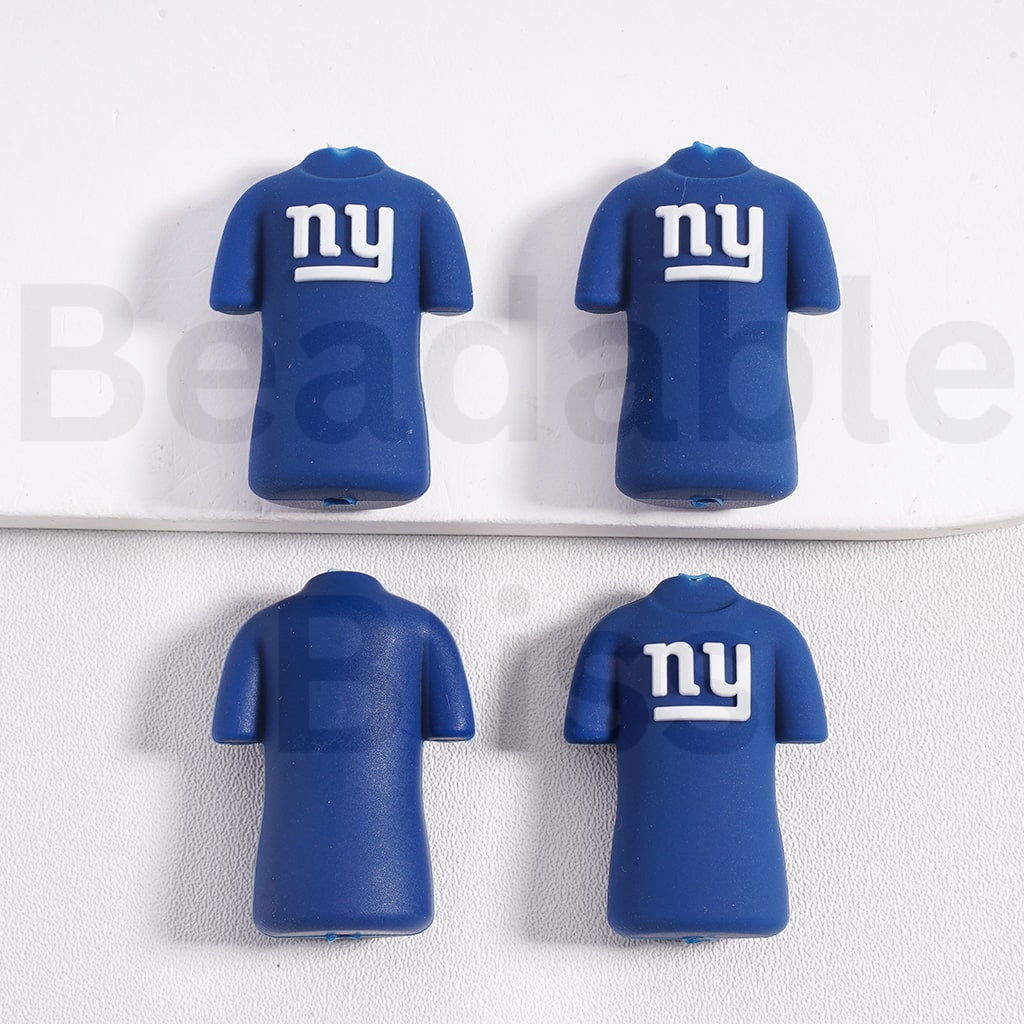 USA America Football Team Shirt Jersey Uniform Kansas Chie Dallas Cowbo San Francisco 49e Denver Bronc New Orleans Sain Chicago Bea Las Vegas Raide Detroit Lio Buffalo Bil Green Bay Packe Georgia Bulldo Silicone Focal Beads