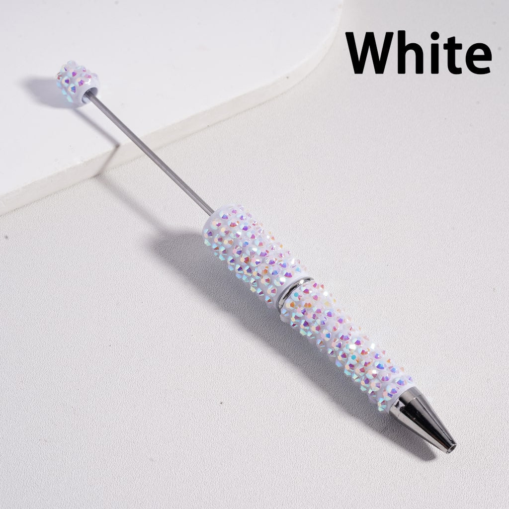 Beadable Pen with Multi-Color Shiny Rhinestones