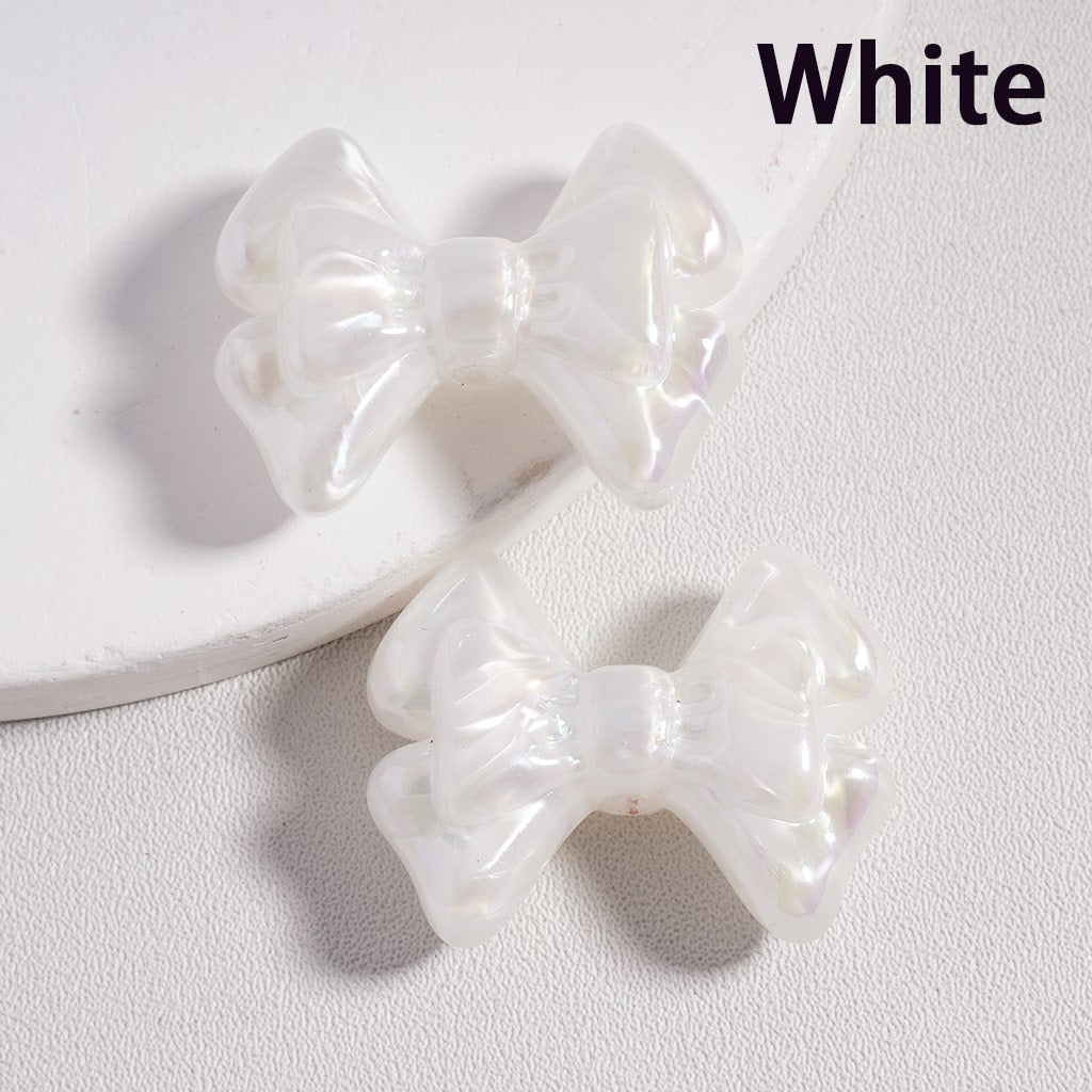Acrylic Beads UV Coating Cute Bowknot Multi-Color, 21*27MM (Single Color is available for 200pcs(Whole Bag) Only)